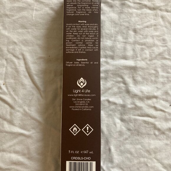 NWT COCO by Stone Reed Diffuser Smells like Cacao & Vanilla - Picture 3 of 3